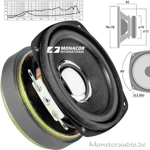 Monacor 7 8cm bass - sp-45/4,