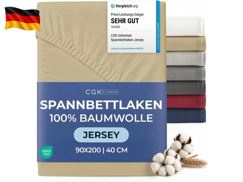 Spannbettlaken jersey 90x200 - spannbettlaken,