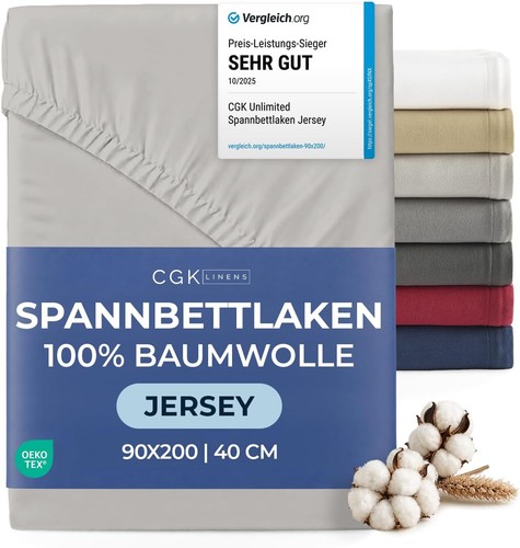 Spannbettlaken jersey 90x200 - 90x200,