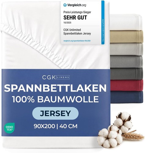Spannbettlaken jersey 90x200 - spannbettlaken,